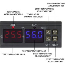 Çınar Hobi STC-3028 Isı ve Nem Ölçer Termostat Çift Ekran 220V