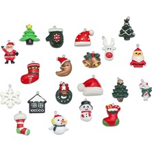 Dolity 20 Adet Noel Kolye Boncuğu El Yapımı Takı Için (Yurt Dışından)