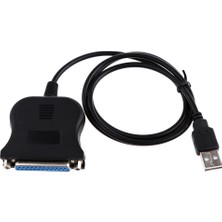 Sharplace Siyah Kablo USB 25 Pin Paralel Yazıcı Kablosu Adaptörü Dönüştürücü (Yurt Dışından)