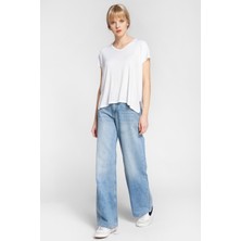 Bexy Susan - Oversize Basic Beyaz Tişört 160243-2