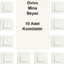 Çağatay Elektrik Ovivo Mina Beyaz 10 Adet Komütatör