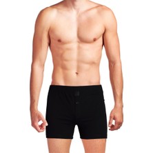 The Don Organik Pamuk Erkek Boxer Siyah Renk