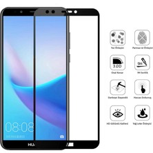 Microlux Huawei Y7 2018 Ekran Koruyucu 9d Tam Kaplama Şeffaf