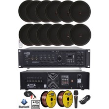 Lastvoice Black Maxx Paket-6 tavan Hoparlörü ve 6 Bölgeli Anfi Ses Sistemi Paketi (Full Set)