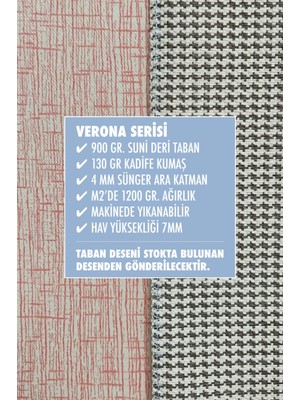 Homier Collection Saçaksız, Verona Serisi Yıkanabilir Kaymaz Taban Antibakteriyel Mutfak Halısı MK-9014A