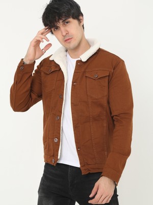 Comstarmoda Erkek İçi Kürklü Kot Ceket %100 Pamuk Malzeme ile Dayanıklı ve Şık Tasarım