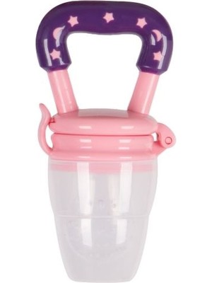 Sevi Bebe Kız Bebek Silikon Meyve Sebze Emziği ve Diş Kaşıyıcı PEMBE-240