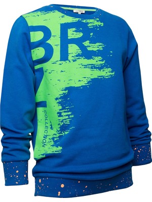 BRZ Collection Neon Baskılı Erkek Çocuk Sweatshirt