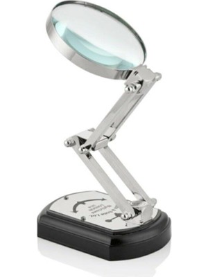 Creart Home Lamedore Magne Masa Üstü Büyüteç Silver 14X11,5X27 cm 1KN-49558