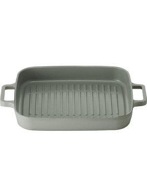 Primanova Fika Dikdörtgen Aluminyum Grill Tava 28 Cm Gri