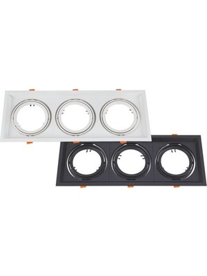 Helios 95-0103S Helios AR111 Üçlü Kasa Siyah