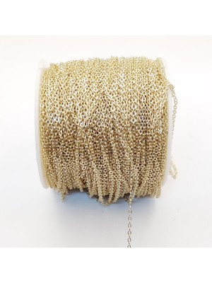 Kararma Yapmaz Kolye Bileklik Zincir Gold Lak Kaplama 3 Metre