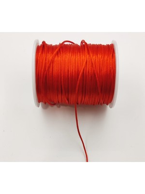 Kırmızı Floş Ip 5 Metre Kolye Bileklik Ipi