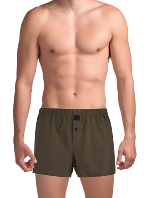 The Don Cottonizm Açık Haki %100 Pamuk Erkek Boxer