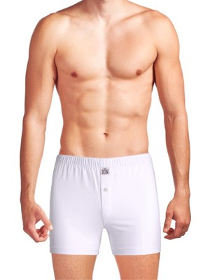 The Don Organik Pamuk Erkek Boxer Beyaz Renk