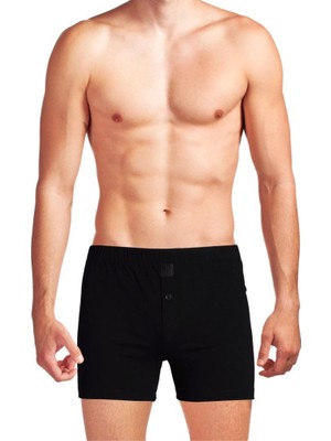 The Don Organik Pamuk Erkek Boxer Siyah Renk