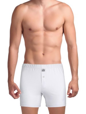 The Don Traditional Uzun Paçalı Erkek Boxer Beyaz Renk