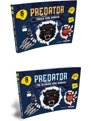 Dinamo Yayınları 2022 8. Sınıf Predator Türkçe, Fen Bilimleri Soru Bankası