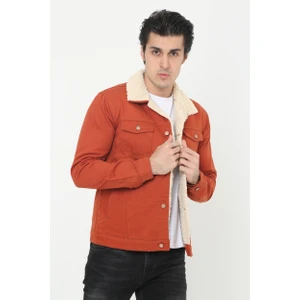 Erkek Içi Kürklü Kot Ceket