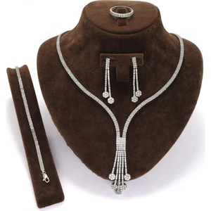 Osmanlı Gümüş Artemis Kadın Gümüş Su Yolu Set - Kolye, Bileklik, Küpe, Yüzük