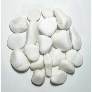 1 KG. 2-4 cm. Tamburlanmış Dolomit Dekoratif Taş Beyaz