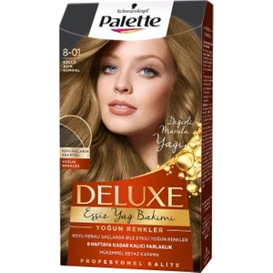 Deluxe Saç Boyası 8-01 Küllü Açık Kumral 3 Adet