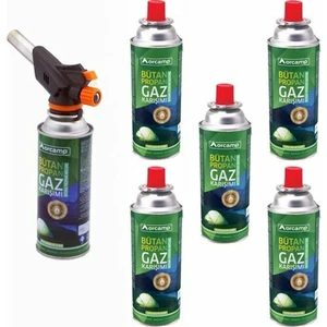Orgaz Kamp Kartuş Tüp 227 gr Çakmaklı Pürmüz Set 6'lı Orcamp