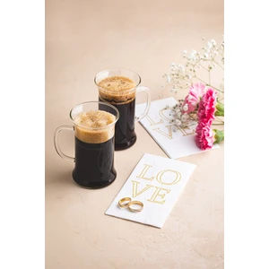 Napkin Store Peçete ( Love ) Gold Renk 24'lü