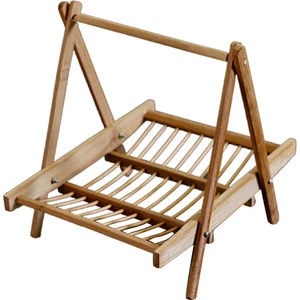 Bambu Katlanır Sepet El Yapımı Craft Gıda Kurutma Raf (Yurt Dışından)