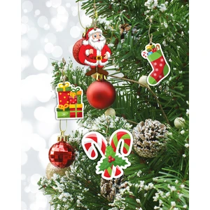 Yılbaşı Ağaç Dekoru 4lü Mdf Set