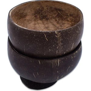 Hindistan Cevizi Kase 2 Adet Coconut Bowl Pürüzsüz Mat Çerezlik Sosluk