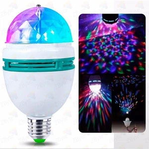 Classiy Home Renkli Disko Ampülü Hareketli 360 Derece Dönen Disco Topu LED Disko Dönen Ampul
