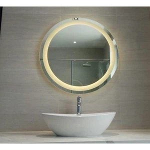 70 cm Çapında Gün Işığı LED Işıklı Kumlamalı LED Ayna / Dekoratif Ayna / Banyo Aynası /yuvarlak Ayna/ışıklı Ayna
