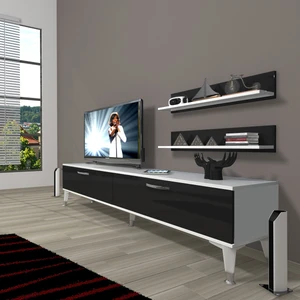 Eko 4 Slm Std Silver Tv Ünitesi Tv Sehpası Beyaz Siyah