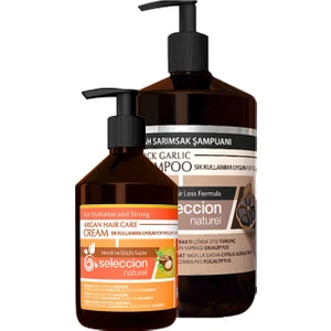 Naturel Seleccion Kofre Siyah Sarımsak Şampuan 1000 Ml+ Seleccion Argan Saç Kremi 500 ml