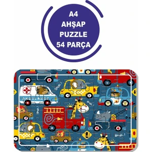 Arabalar A4 54 Parça Puzzle, Oyuncak, Yapboz