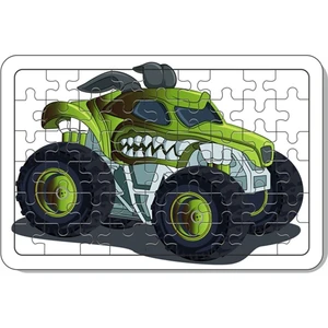 54 Parça Ahşap Arabalı Puzzle