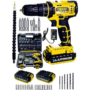 Turkey ECD-DKT-1069 24V Çift Akülü Şarjlı Vidalama Darbeli Matkap Çantalı Set + 24PARÇA Usta Seti ECD-DKT-1069