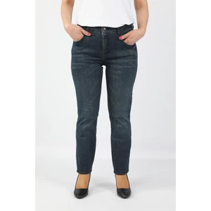 Büyük Beden Kadın Kot Pantolon Koyu Mavi