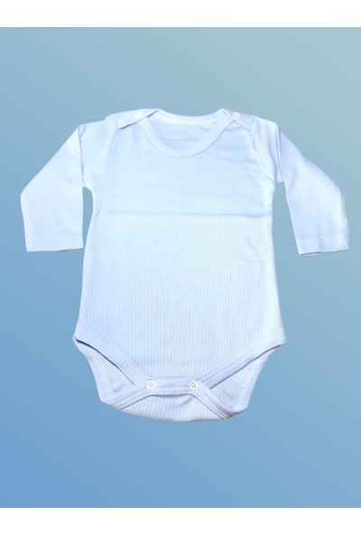 Nayinom Kız / Erkek Bebek Çıtçıtlı Uzun Kollu Body - Mavi