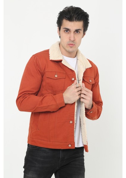 Erkek Içi Kürklü Kot Ceket