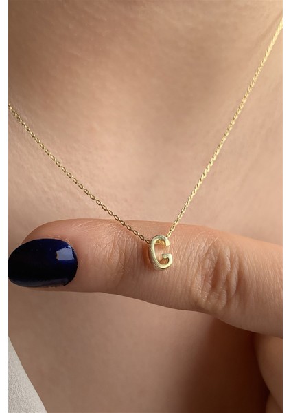 925 Ayar Üç Boyutlu Gold G Harfli Gümüş Kolye Uzunluk 42 cm fiyatları
