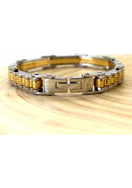 Grek Dalgalı Çelik Sarı Erkek Bileklik Künye Cblaltgrek1 fırsatları