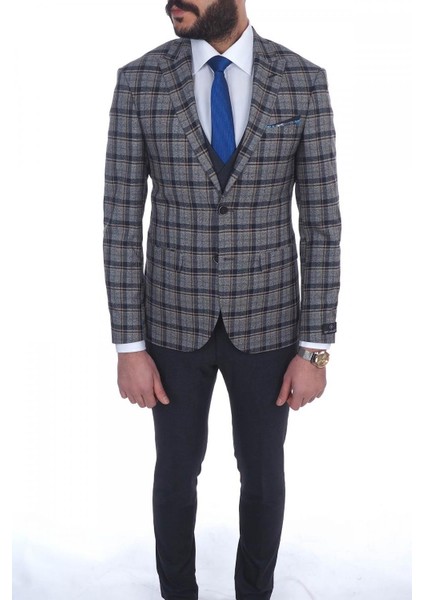 Kombinli Slimfit Yelekli Takım Elbise fiyatları