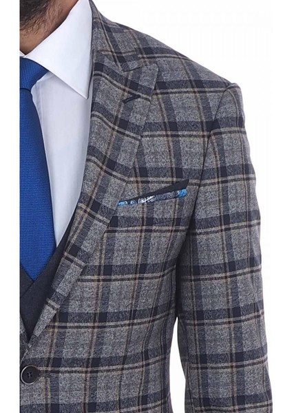 Kombinli Slimfit Yelekli Takım Elbise fırsatları