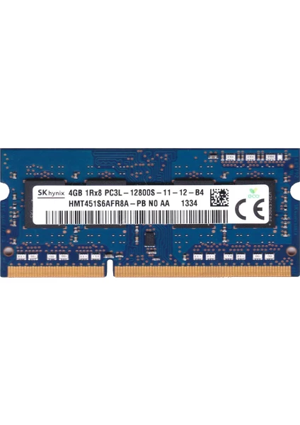 Sk Hynix HMT451S6AFR8A-PB 4gb 1rx8 PC3L-12800S-11-12-B4 1600MHZ 1.35V DDR3L Notebook Ram