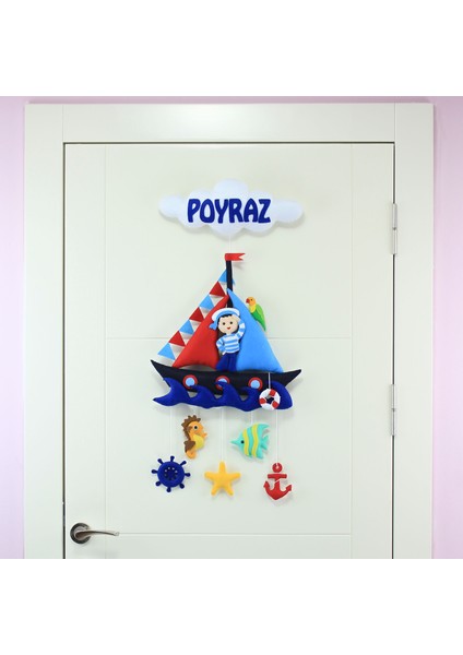 Poyraz Isimli Denizci Bebek Odası Kapı Süsü fiyatları