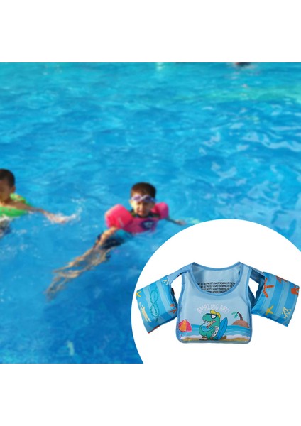 Çocuklar Yüzme Hayat Ceket Yelek Yüzmek Swim Trainer Yüzer Çocuk Havuzu Yelek Dinozor (Yurt Dışından)