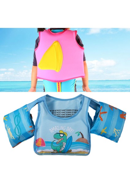Çocuklar Yüzme Hayat Ceket Yelek Yüzmek Swim Trainer Yüzer Çocuk Havuzu Yelek Dinozor (Yurt Dışından)