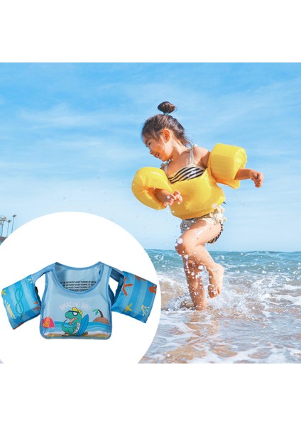 Çocuklar Yüzme Hayat Ceket Yelek Yüzmek Swim Trainer Yüzer Çocuk Havuzu Yelek Dinozor (Yurt Dışından)